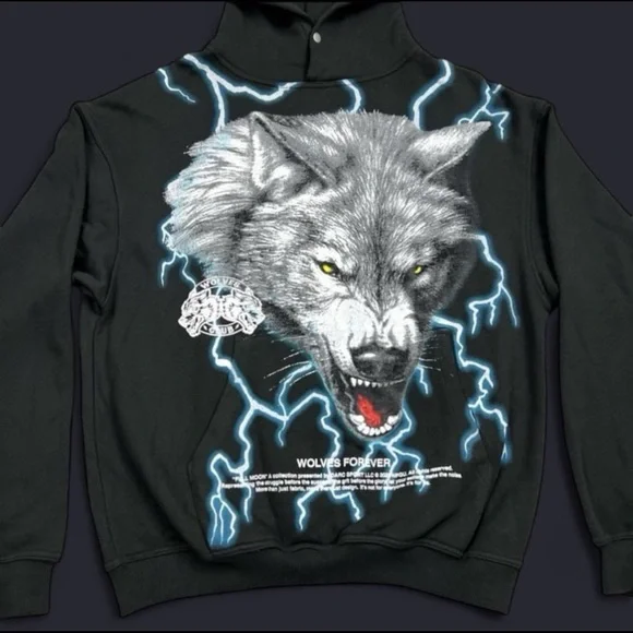 Black Graphic Hoodie - Picture 2 of 5